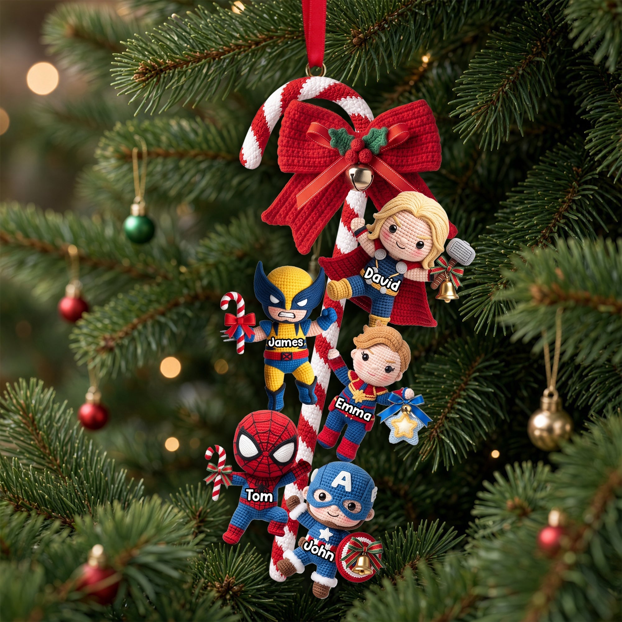 Action Squad Crew - Personalized Acrylic Ornament for Christmas