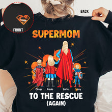 Load image into Gallery viewer, &quot;Supermom to the Rescue!&quot; - Personalized Gift for Mom - Unique Shirt for Mother&#39;s Day, Grandma, and More Shirts PopCulturePrints

