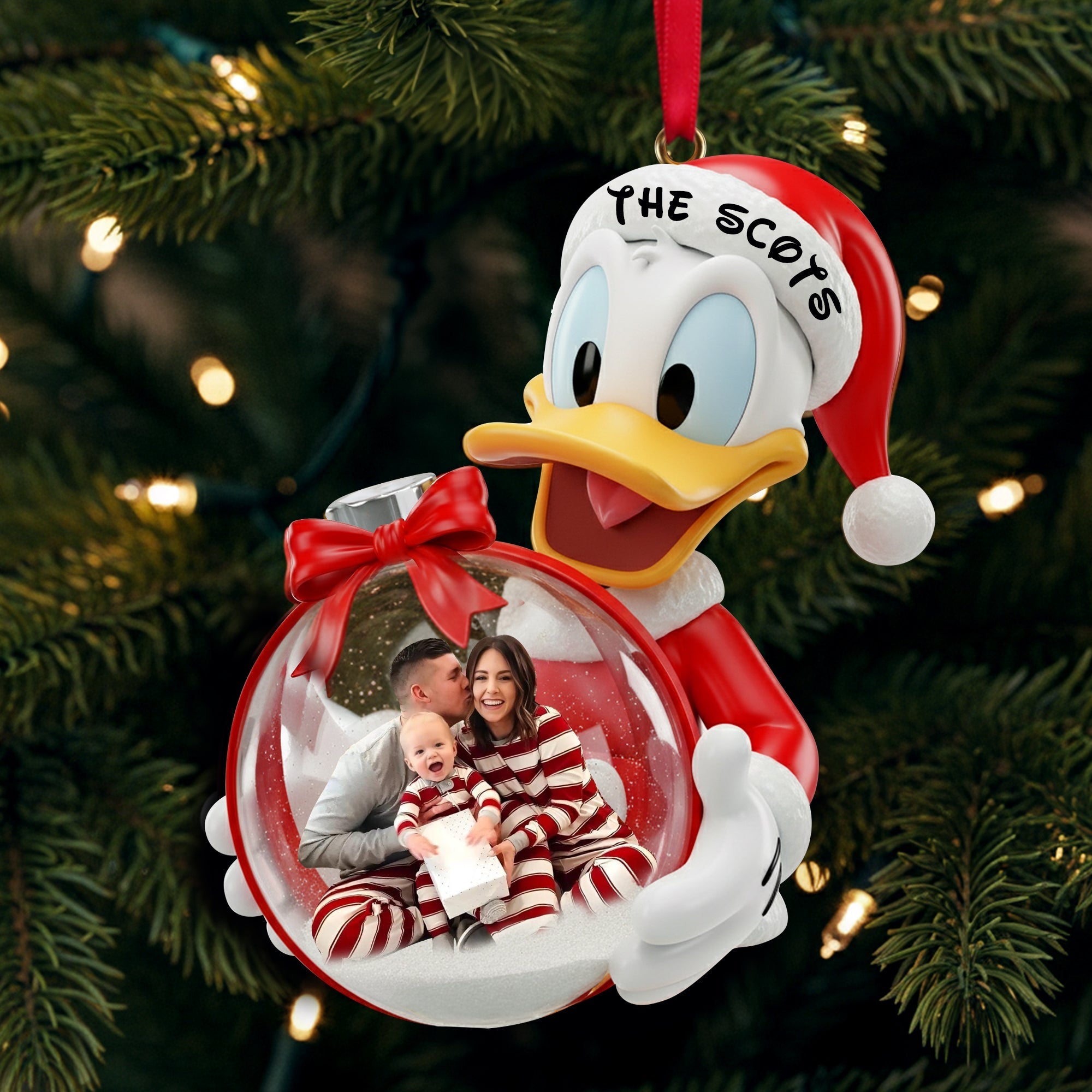 Joyful Christmas Family Ornament - Personalized Custom Photo Gift For Families Ornament PopCulturePrints