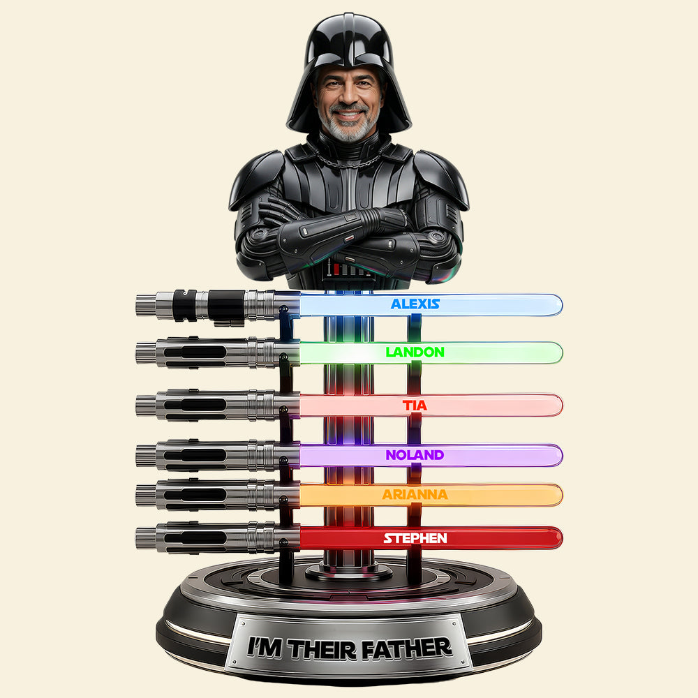 "May the Force be with You" - Galactic Lightsaber Acrylic Plaque - Personalized Gift for Dad, Grandpa, and Star Wars Fans Shaped Plaques PopCulturePrints