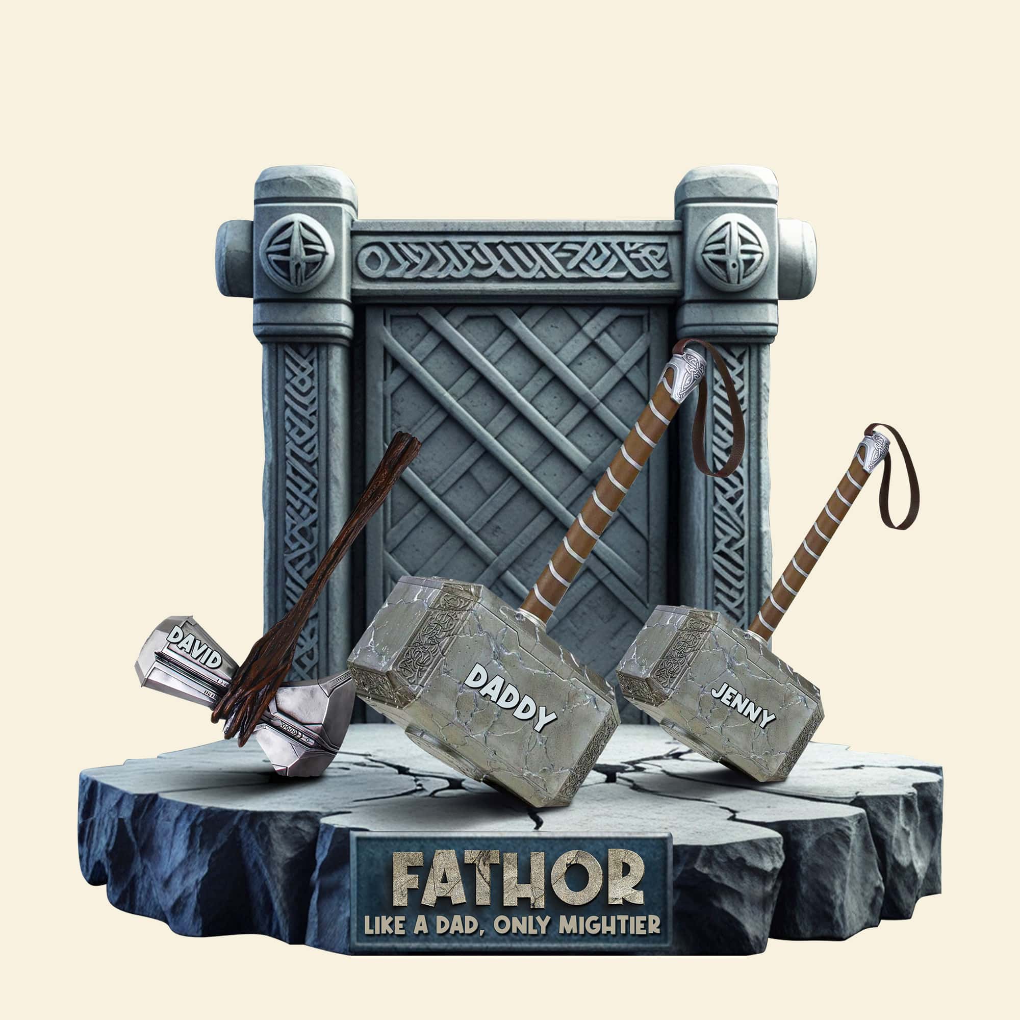 Fathor Quote Plaque - Personalized Gifts for Dad Shaped Plaques PopCulturePrints