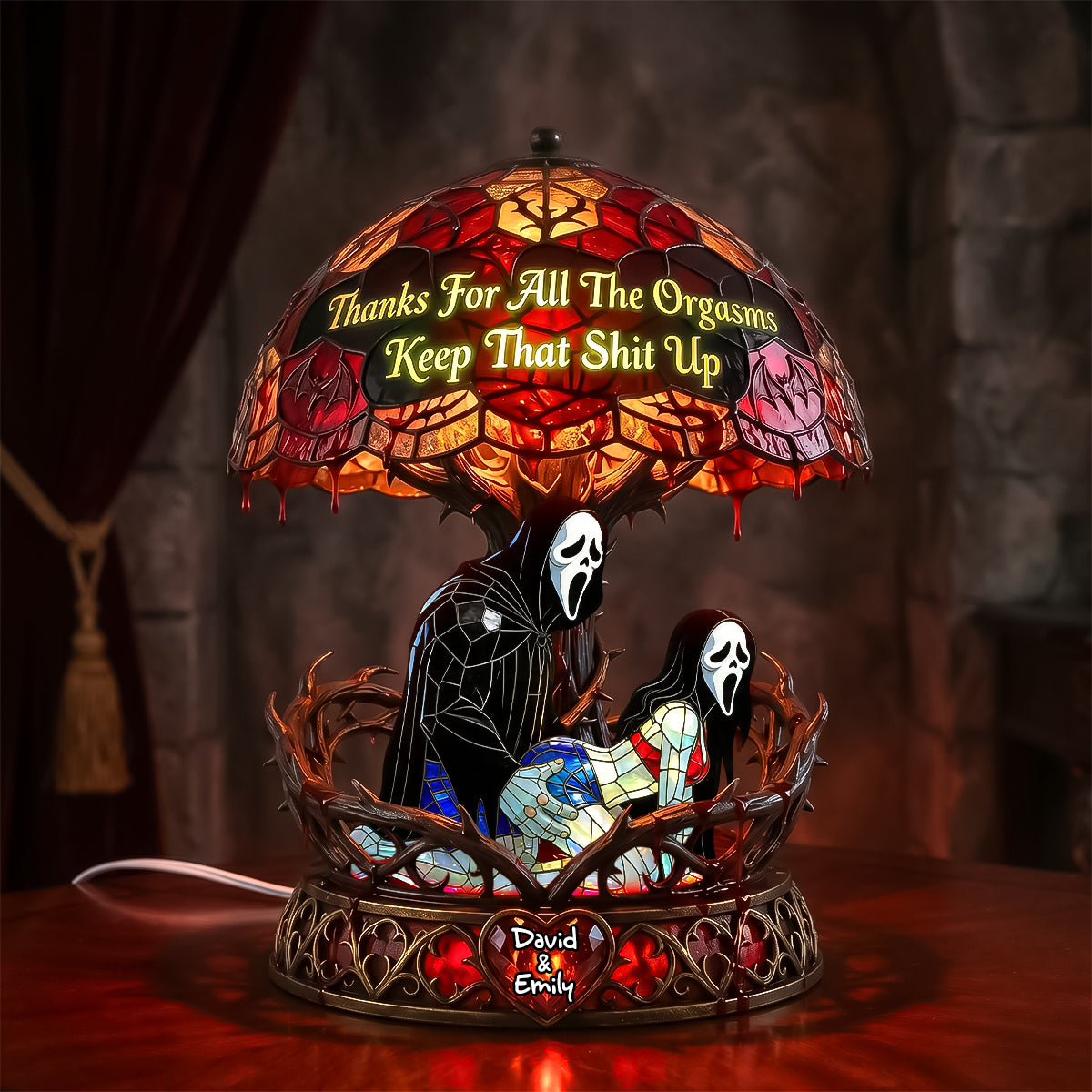 Horror Lovers Acrylic Light Box - Personalized Gifts For Couples 04ohdh180626 Light Box PopCulturePrints