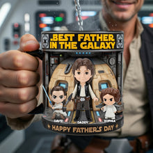 Load image into Gallery viewer, "Best Father in the Galaxy" - Personalized Magic Mug for Dads, Grandpas, and More Coffee Mug PopCulturePrints
