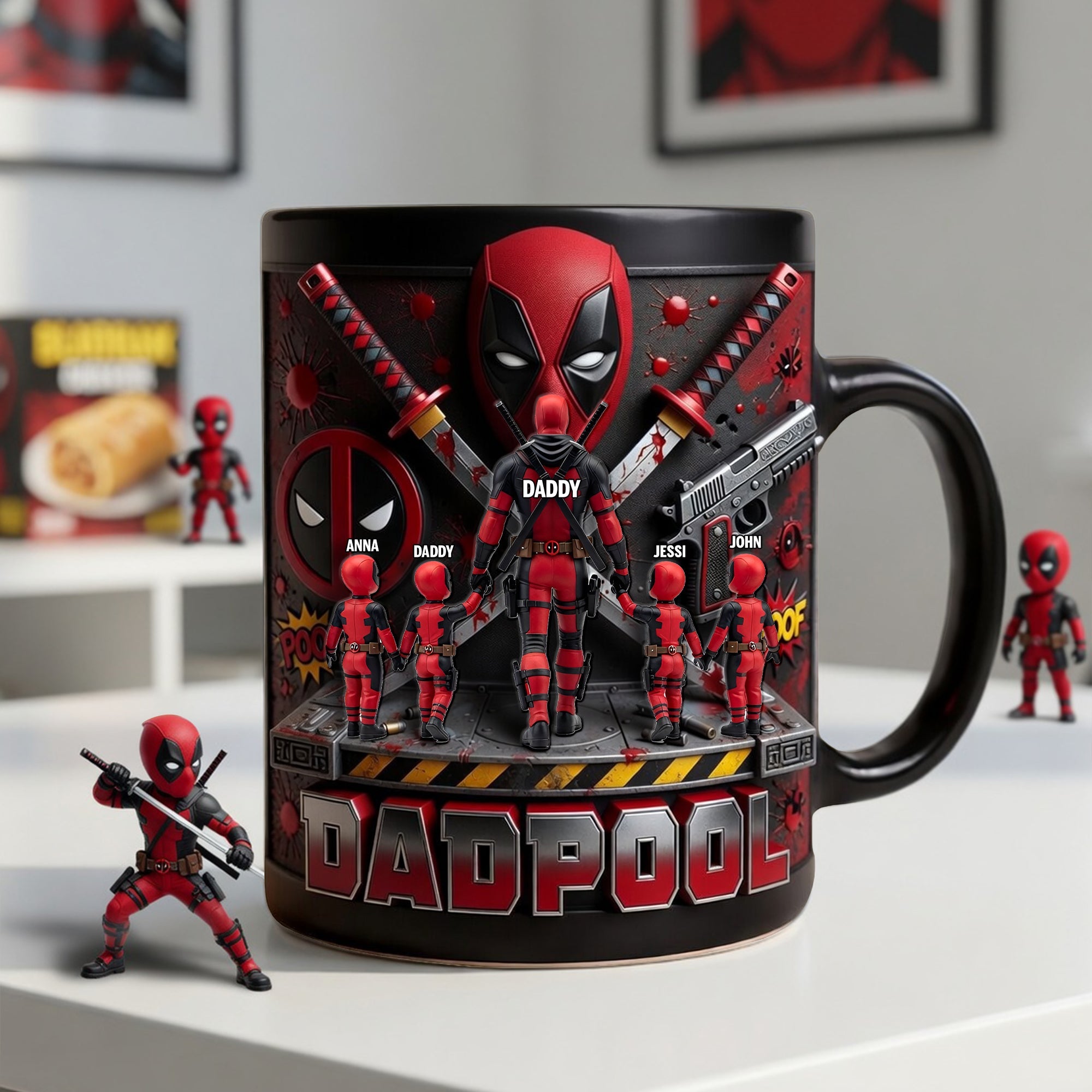 “Legendary Dad Squad: Celebrate Dad’s Heroics!” - Custom Magic Coffee Mug - Gift for Dad, Grandpa & More Coffee Mug PopCulturePrints
