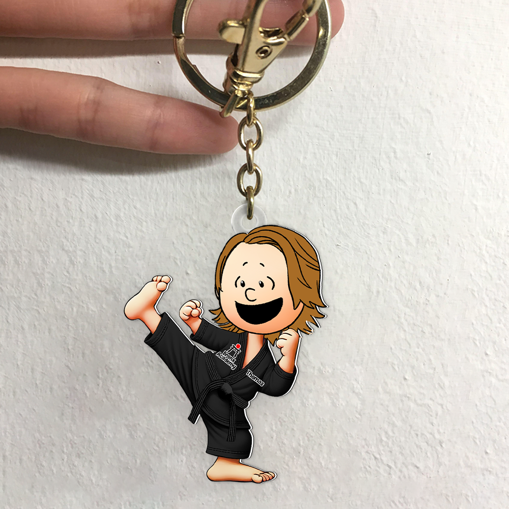 Custom Karate Lover Keychain - Personalized Gift for Martial Arts Enthusiasts Keychains PopCulturePrints