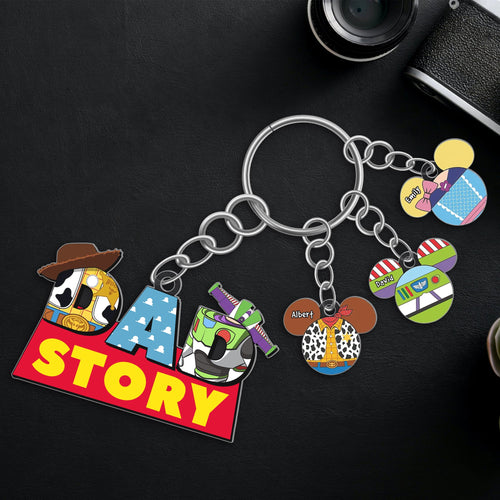 Personalized Dad Keychain - Pop Culture Charm Keychains PopCulturePrints