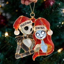 Load image into Gallery viewer, “Love is Forever” - Unique Sea Glass Effect Christmas Ornament - Personalized Gift for Couples, Friends &amp; Family
