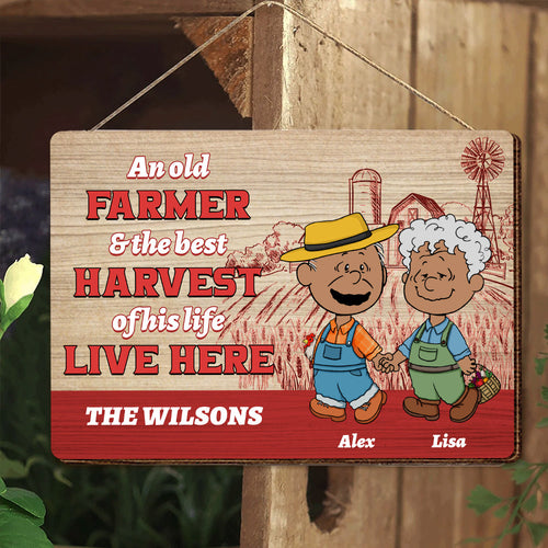 Unique Personalized Valentine's Day Gifts for Farmer Couples | Farmhouse Decor Wood Sign PopCulturePrints