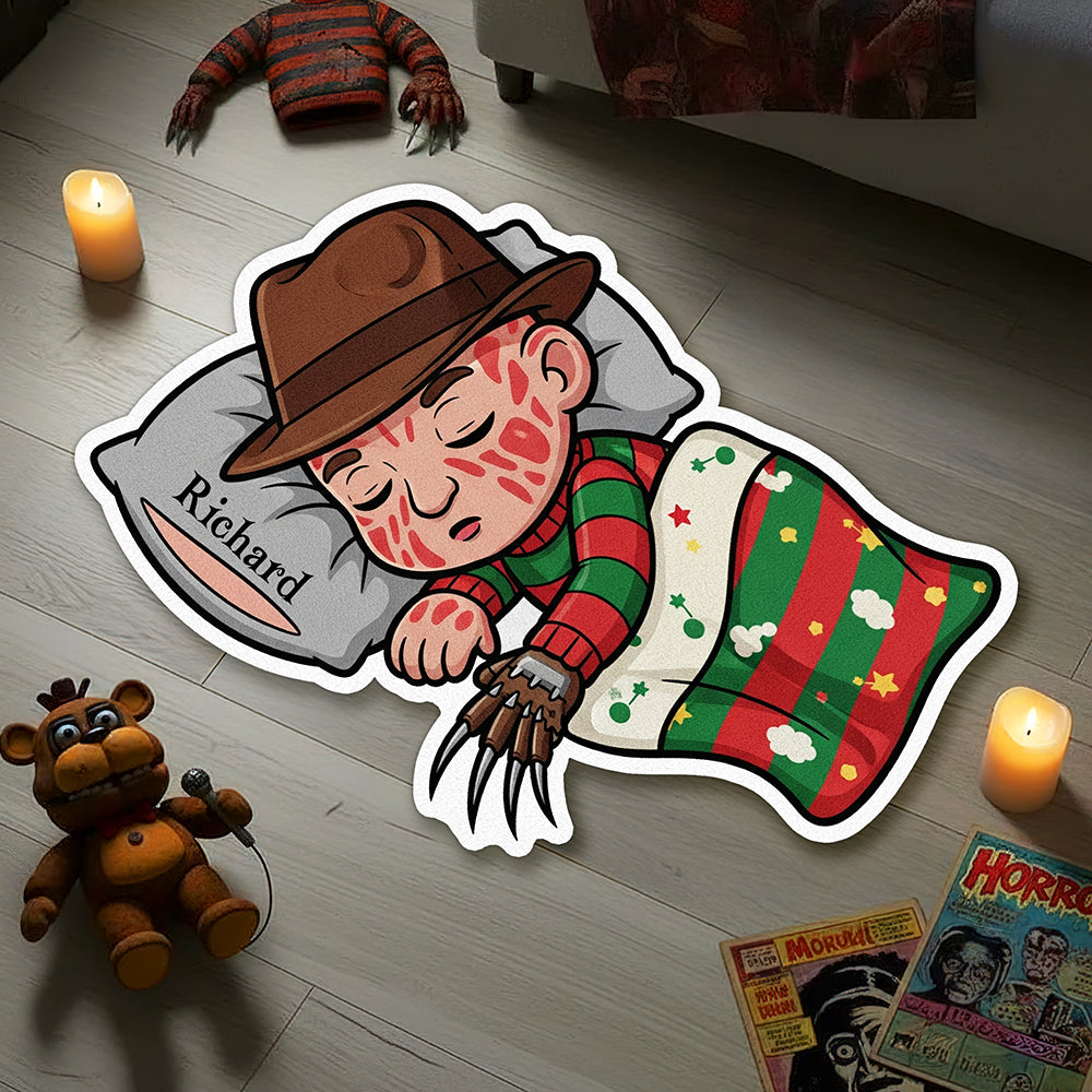 Cute Horror Bedroom Doormat - Personalized Gift for Horror Movie Fanatics Doormat PopCulturePrints