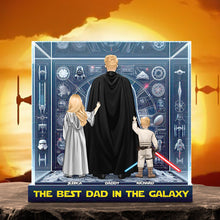 Load image into Gallery viewer, The Best Dad in the Galaxy - Personalized Acrylic Plaque Gift for Dad Shaped Plaques PopCulturePrints
