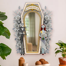 Load image into Gallery viewer, “Till Death Unites Us” - Spooky Couple Mirror - Personalized Gift for Couples Mirror PopCulturePrints
