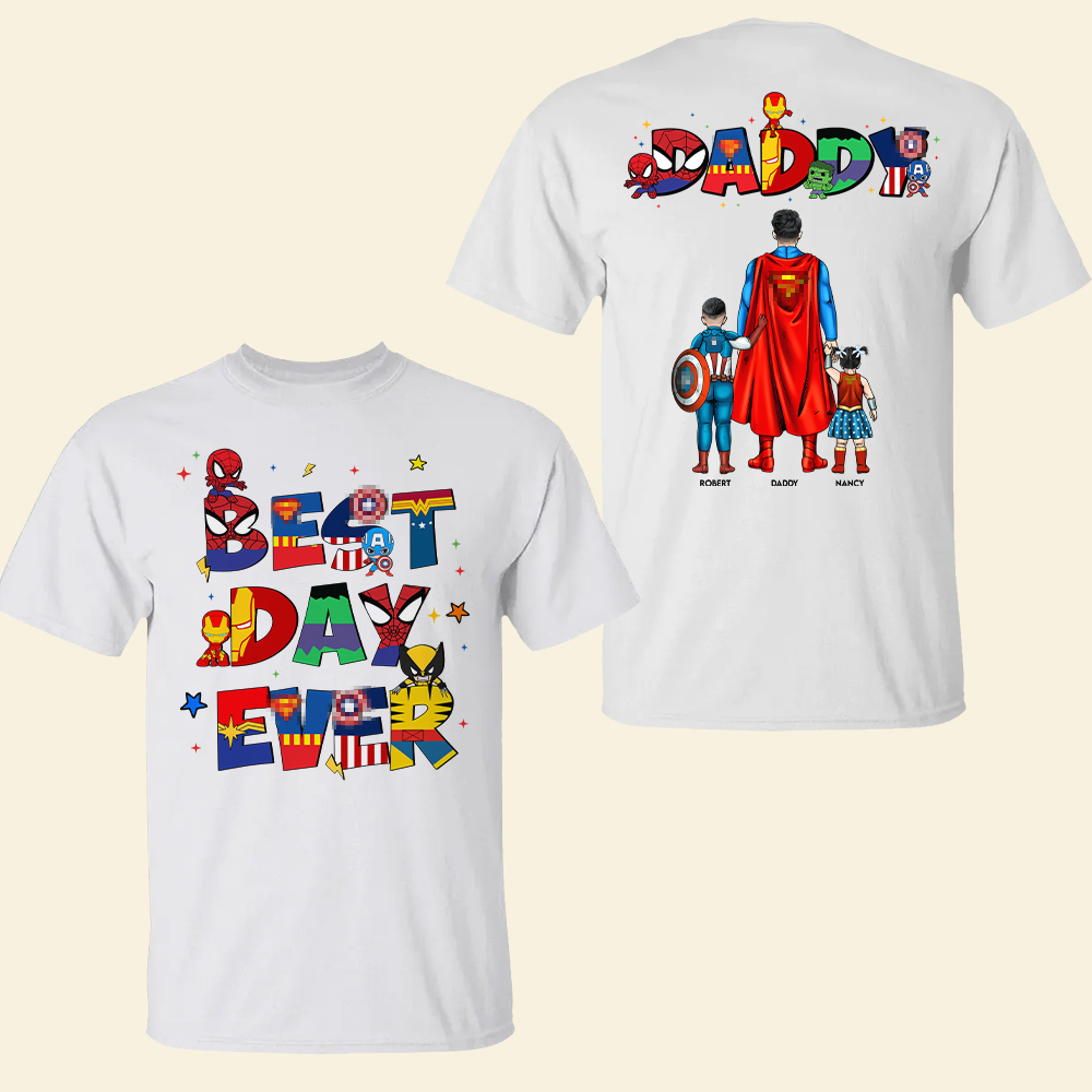 The Ultimate Best Dad Ever Shirt - Customizable Gift for Dads and Grandpas Shirts PopCulturePrints