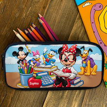 Load image into Gallery viewer, Teaching is a Work of Heart - Cute Cartoon Pencil Case - Personalized Gift for Teachers, Students, and Kids Pencil Case PopCulturePrints
