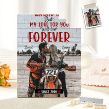 Load image into Gallery viewer, Personalized Motorcross Couple Puzzle - Love That Lasts Forever Building Blocks PopCulturePrints
