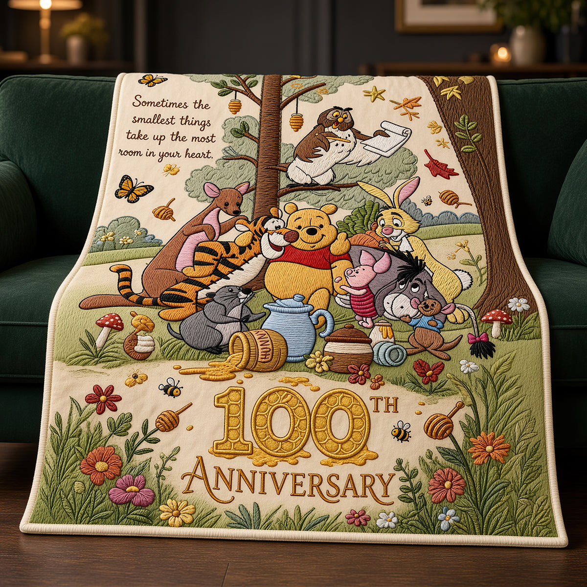 Sometimes the smallest things bring the biggest joy - 100th Anniversary Childhood Cartoon Blanket - Personalized Gift for Everyone