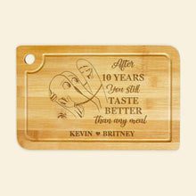 Load image into Gallery viewer, Personalized Couple Cutting Board - 10 Years of Love Boards PopCulturePrints

