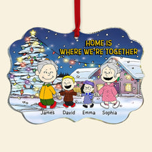 Load image into Gallery viewer, Personalized Cartoon Family Holding Hands Christmas Ornament - Custom Names
