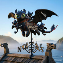 Load image into Gallery viewer, “Soar High with Love!” - Guardian Of The Mystic Skies Metal Weather Vane - Personalized Gifts For Dads, Grandpas, and More Metal Signs PopCulturePrints
