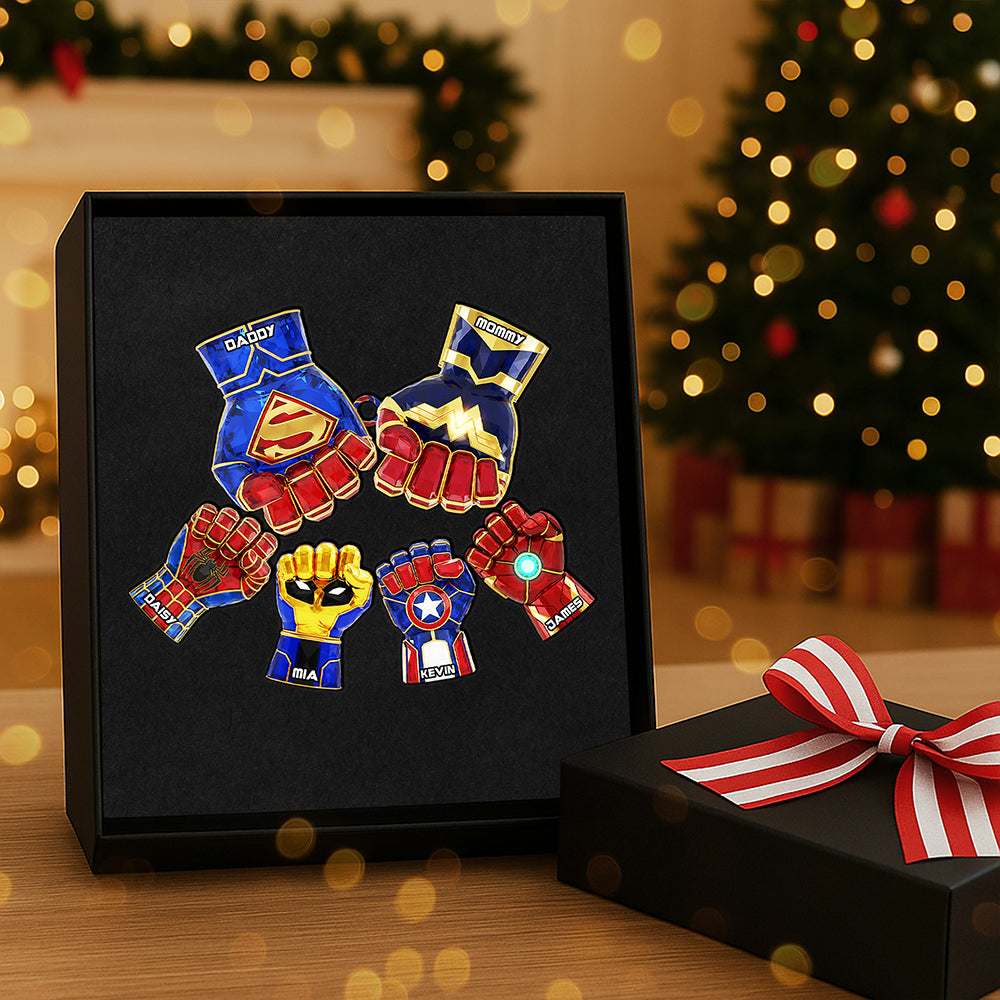 Family Fist Bump Ornament - Personalized Gifts for Family Bonding Ornament PopCulturePrints