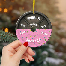 Load image into Gallery viewer, Personalized Gym Lover Christmas Ornament - Fun Fitness Holiday Gift Ornament PopCulturePrints

