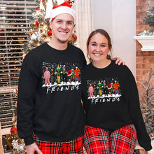 Load image into Gallery viewer, Festive Friends Christmas Sweater Shirts PopCulturePrints
