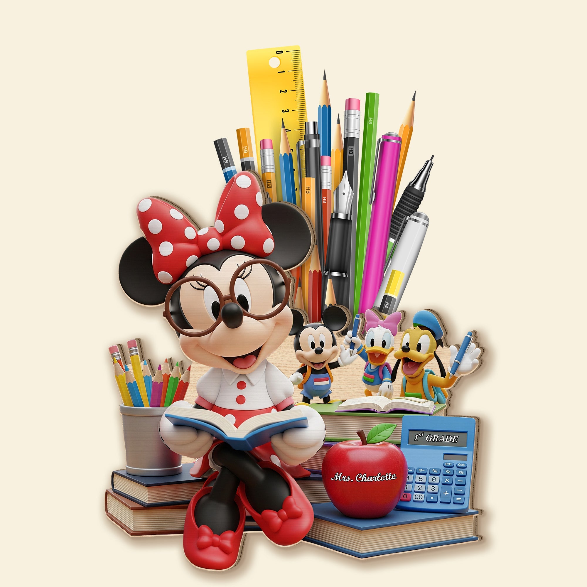 Cute Teacher Pen Holder - Personalized Gifts for Teachers Pen Holder PopCulturePrints