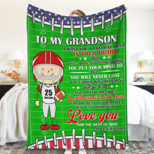 Load image into Gallery viewer, Custom American Football Blanket - Perfect Gift for Kids &amp; Football Fans
