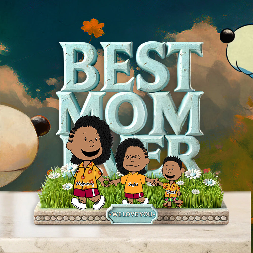 Best Mom Ever - Personalized Gift for Mom Plaque Shaped Plaques PopCulturePrints