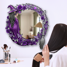 Load image into Gallery viewer, “Reflect Your Inner Witch” - Quirky Witch Shaped Mirror - Personalized Gift for Witch Lovers Mirror PopCulturePrints
