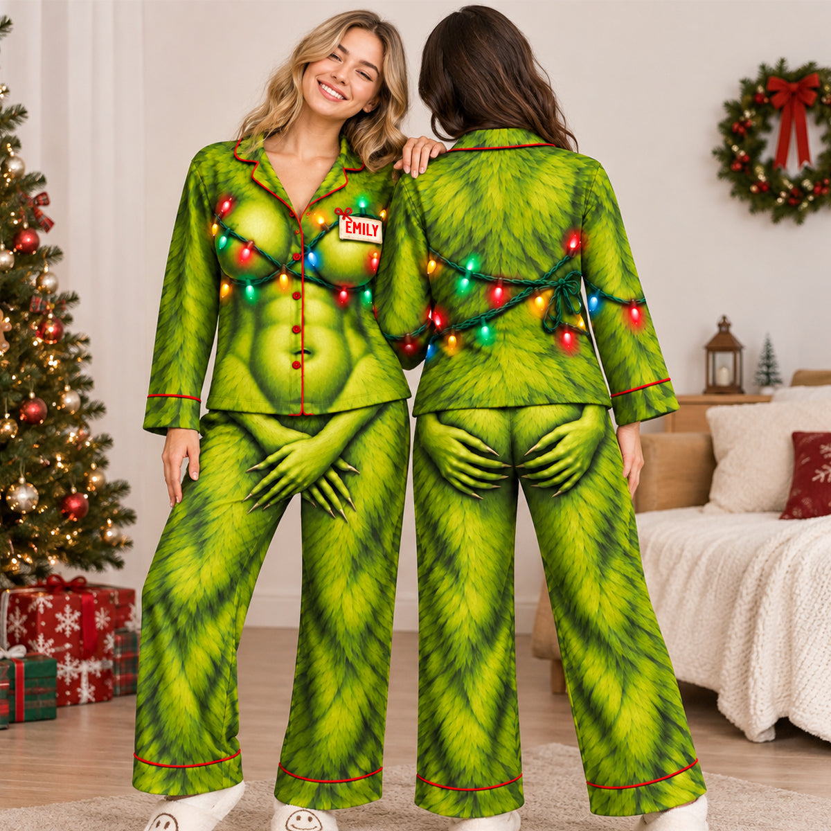 Mischievous Couple Pajamas - Personalized Christmas Gifts For Couples