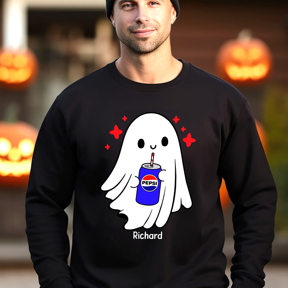 Boo-tiful Ghost & Sip Halloween Shirt - Personalized Gift for Ghost Lovers Shirts PopCulturePrints