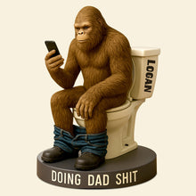 Load image into Gallery viewer, “Doing Dad Stuff” - Big Foot Dad Acrylic Plaque - Personalized Gifts for Dad Shaped Plaques PopCulturePrints
