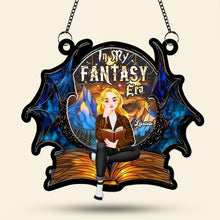 Load image into Gallery viewer, Personalized Fantasy Book Lover Suncatcher Ornament Ornament PopCulturePrints
