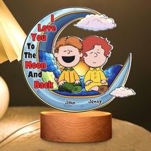 Load image into Gallery viewer, Customizable LED Moon Night Light - Perfect Couple&#39;s Valentine’s Day Gifts Led Night Light PopCulturePrints
