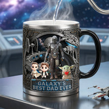 Load image into Gallery viewer, Galaxy's Best Dad Ever - Personalized Outer Space Magic Mug for Father's Day Coffee Mug PopCulturePrints
