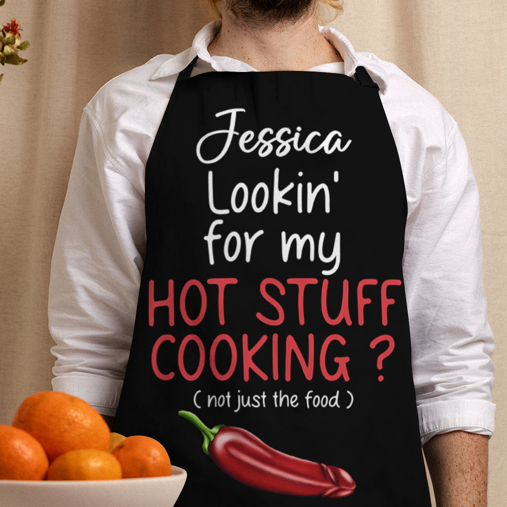 Personalized Couple Apron - Hot Stuff Cooking Aprons PopCulturePrints