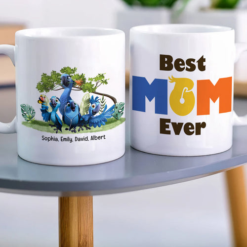 Best Mom Ever Personalized Mug with Custom Names Coffee Mug PopCulturePrints