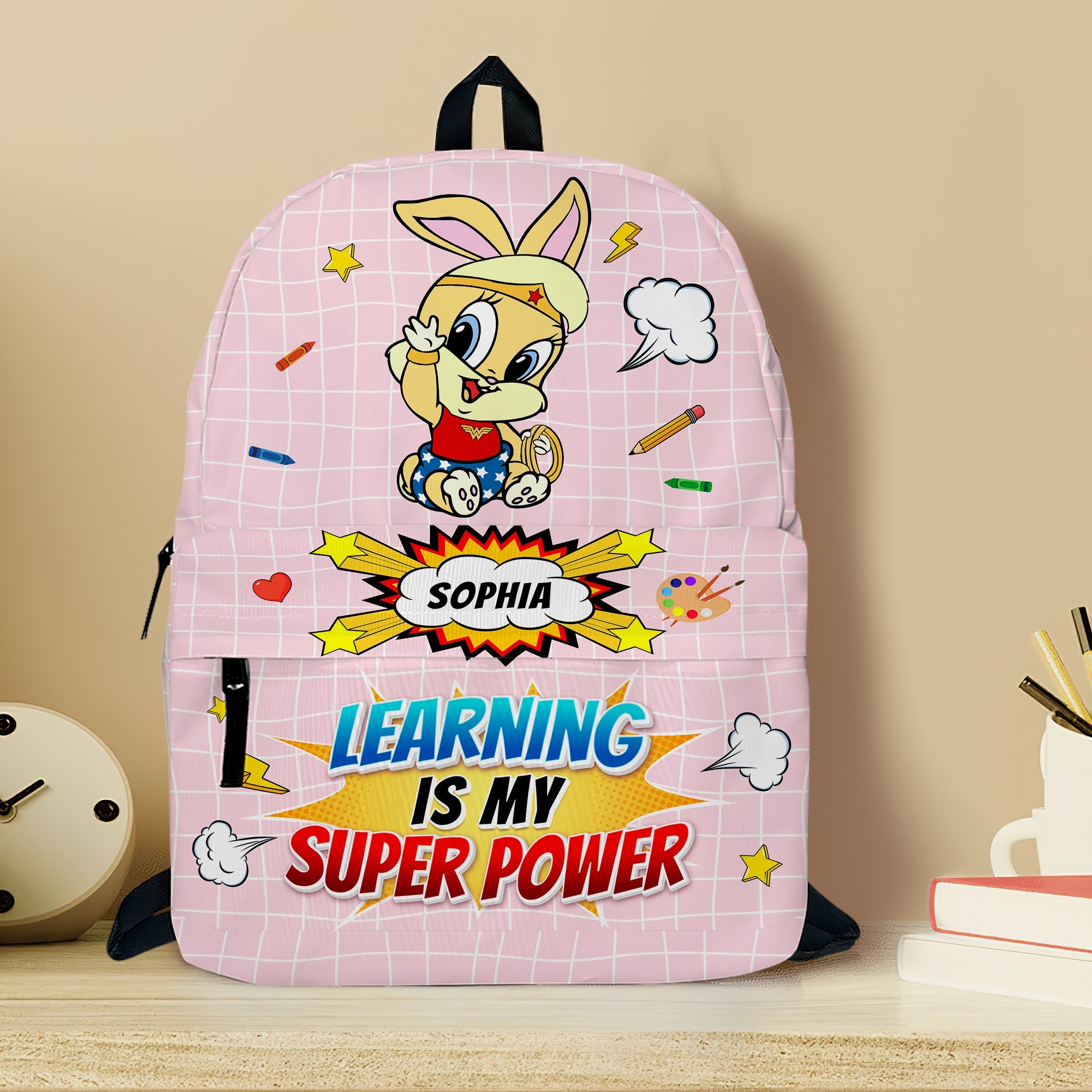 Personalized Cartoon Backpack for Kids - Super Power Design Backpack PopCulturePrints