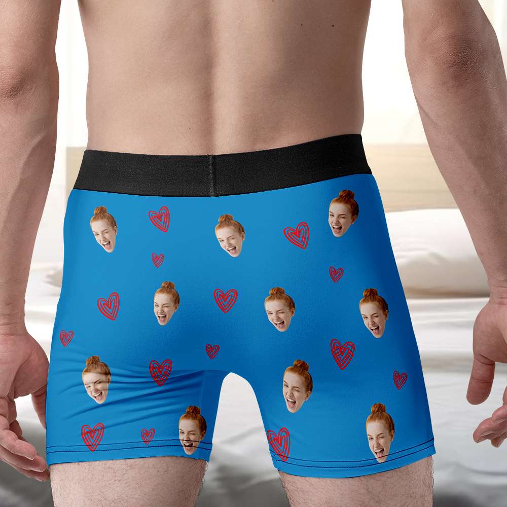 Personalized Funny Boxer Briefs for Men - Hot Dog Love Boxer Briefs PopCulturePrints
