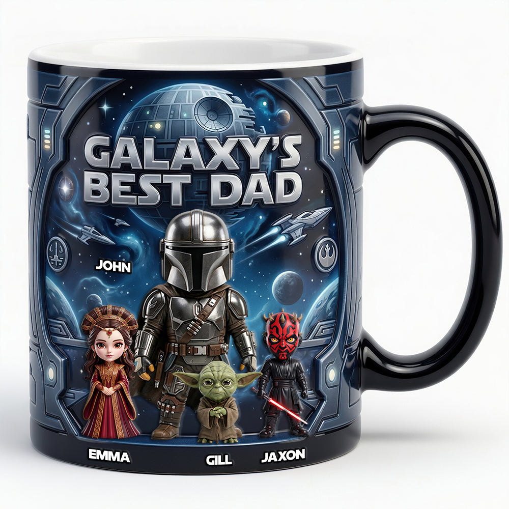 “Galaxy's Best Dad” - Personalized Magic Mug for Dads and Kids Coffee Mug PopCulturePrints