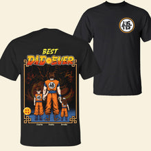 Load image into Gallery viewer, Best Dad Ever Shirt - Personalized Dragon Themed Gift for Dads and Grandpas Shirts PopCulturePrints
