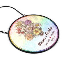 Load image into Gallery viewer, “Celebrate Grandma&#39;s Love” - Personalized Stained Glass Window Hanging Suncatcher - Gift for Mom, Grandma, and Loved Ones Suncatcher Ornament PopCulturePrints
