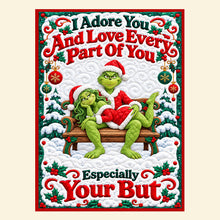 Load image into Gallery viewer, I Adore You and Love Every Part Of You - Funny Mischief Couples Blanket - Personalized Christmas Gift Blanket PopCulturePrints
