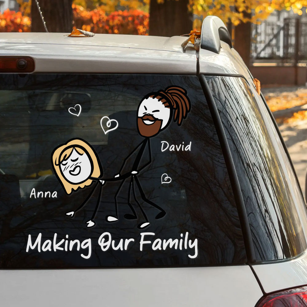 Personalized Couples Car Decal - Making Our Family Decal Sticker PopCulturePrints