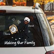 Load image into Gallery viewer, Personalized Couples Car Decal - Making Our Family Decal Sticker PopCulturePrints
