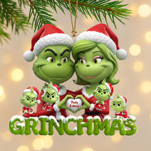 Load image into Gallery viewer, Together in Grinchmas Spirit - Personalized Family Ornament Ornament PopCulturePrints

