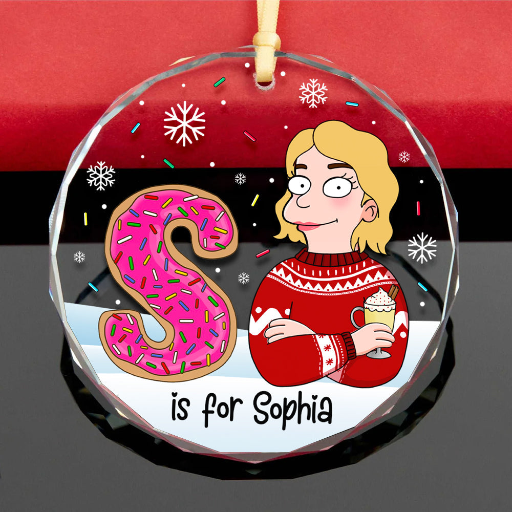 Personalized Christmas Ornament for Movie Lovers - Alphabet Initial Design Ornament PopCulturePrints