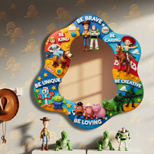 Load image into Gallery viewer, &quot;Adventure Awaits&quot; - Personalized Wall Hanging Mirror - Gift for Kids, Teens &amp; Disney Fans Mirror PopCulturePrints

