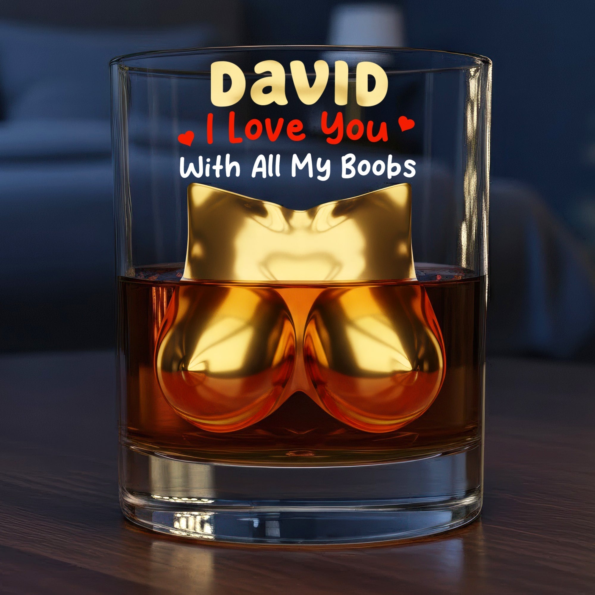 Naughty Couples Glass - Unique Personalized Gift for Fun-Loving Couples Whiskey Glass PopCulturePrints