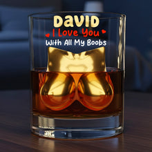 Load image into Gallery viewer, Naughty Couples Glass - Unique Personalized Gift for Fun-Loving Couples Whiskey Glass PopCulturePrints
